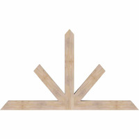 84"W x 49"H x 5 1/2"D x 5 1/2"F, 14/12 Pitch, Saratoga Smooth Timber Gable Bracket, Douglas Fir