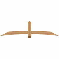 96"W x 24"H x 3 1/2"D x 5 1/2"F, 06/12 Pitch, Bellingham Smooth Timber Gable Bracket, Western Red Cedar