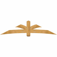 96"W x 24"H x 04"D x 6"F, 06/12 Pitch, Davenport Rough Sawn Timber Gable Bracket, Western Red Cedar