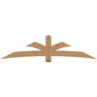96"W x 24"H x 3 1/2"D x 5 1/2"F, 06/12 Pitch, Davenport Smooth Timber Gable Bracket, Western Red Cedar