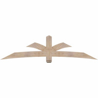96"W x 24"H x 3 1/2"D x 5 1/2"F, 06/12 Pitch, Davenport Smooth Timber Gable Bracket, Douglas Fir