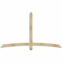 84"W x 49"H x 04"D x 4"F, 14/12 Pitch, Bellingham Rough Sawn Timber Gable Bracket, Douglas Fir