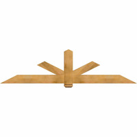 96"W x 24"H x 04"D x 6"F, 06/12 Pitch, Kennewick Rough Sawn Timber Gable Bracket, Western Red Cedar