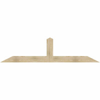 96"W x 24"H x 04"D x 6"F, 06/12 Pitch, Portland Rough Sawn Timber Gable Bracket, Douglas Fir