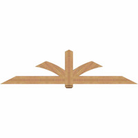 96"W x 24"H x 3 1/2"D x 5 1/2"F, 06/12 Pitch, Redmond Smooth Timber Gable Bracket, Western Red Cedar