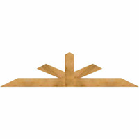 96"W x 24"H x 04"D x 6"F, 06/12 Pitch, Saratoga Rough Sawn Timber Gable Bracket, Western Red Cedar
