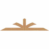 96"W x 24"H x 3 1/2"D x 5 1/2"F, 06/12 Pitch, Richland Smooth Timber Gable Bracket, Western Red Cedar