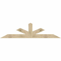 96"W x 24"H x 04"D x 6"F, 06/12 Pitch, Saratoga Rough Sawn Timber Gable Bracket, Douglas Fir
