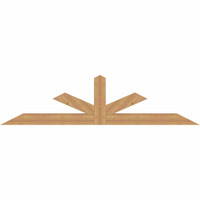 96"W x 24"H x 3 1/2"D x 5 1/2"F, 06/12 Pitch, Saratoga Smooth Timber Gable Bracket, Western Red Cedar