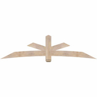 96"W x 24"H x 5 1/2"D x 5 1/2"F, 06/12 Pitch, Alberta Smooth Timber Gable Bracket, Douglas Fir