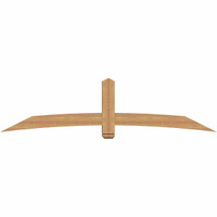 96"W x 24"H x 5 1/2"D x 5 1/2"F, 06/12 Pitch, Bellingham Smooth Timber Gable Bracket, Western Red Cedar