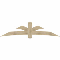 96"W x 24"H x 06"D x 6"F, 06/12 Pitch, Davenport Rough Sawn Timber Gable Bracket, Douglas Fir