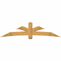 96"W x 24"H x 06"D x 6"F, 06/12 Pitch, Davenport Rough Sawn Timber Gable Bracket, Western Red Cedar