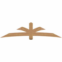 96"W x 24"H x 5 1/2"D x 5 1/2"F, 06/12 Pitch, Davenport Smooth Timber Gable Bracket, Western Red Cedar