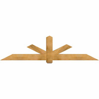 96"W x 24"H x 06"D x 6"F, 06/12 Pitch, Kennewick Rough Sawn Timber Gable Bracket, Western Red Cedar