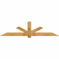 96"W x 24"H x 5 1/2"D x 5 1/2"F, 06/12 Pitch, Kennewick Smooth Timber Gable Bracket, Western Red Cedar