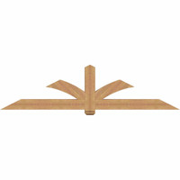 96"W x 24"H x 5 1/2"D x 5 1/2"F, 06/12 Pitch, Redmond Smooth Timber Gable Bracket, Western Red Cedar