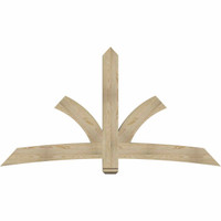 84"W x 45"H x 04"D x 6"F, 13/12 Pitch, Davenport Rough Sawn Timber Gable Bracket, Douglas Fir