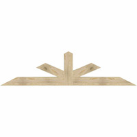 96"W x 24"H x 06"D x 6"F, 06/12 Pitch, Saratoga Rough Sawn Timber Gable Bracket, Douglas Fir