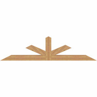 96"W x 24"H x 5 1/2"D x 5 1/2"F, 06/12 Pitch, Saratoga Smooth Timber Gable Bracket, Western Red Cedar
