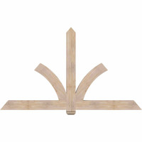 84"W x 49"H x 3 1/2"D x 5 1/2"F, 14/12 Pitch, Redmond Smooth Timber Gable Bracket, Douglas Fir