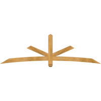 96"W x 28"H x 04"D x 4"F, 07/12 Pitch, Alberta Rough Sawn Timber Gable Bracket, Western Red Cedar