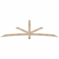 96"W x 28"H x 3 1/2"D x 3 1/2"F, 07/12 Pitch, Alberta Smooth Timber Gable Bracket, Douglas Fir