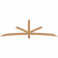 96"W x 28"H x 3 1/2"D x 3 1/2"F, 07/12 Pitch, Alberta Smooth Timber Gable Bracket, Western Red Cedar