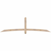 96"W x 28"H x 3 1/2"D x 3 1/2"F, 07/12 Pitch, Bellingham Smooth Timber Gable Bracket, Douglas Fir