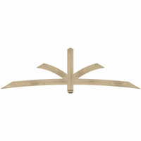 96"W x 28"H x 04"D x 4"F, 07/12 Pitch, Davenport Rough Sawn Timber Gable Bracket, Douglas Fir