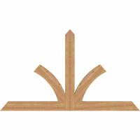 84"W x 49"H x 3 1/2"D x 5 1/2"F, 14/12 Pitch, Richland Smooth Timber Gable Bracket, Western Red Cedar
