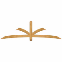96"W x 28"H x 04"D x 4"F, 07/12 Pitch, Davenport Rough Sawn Timber Gable Bracket, Western Red Cedar