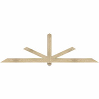 96"W x 28"H x 04"D x 4"F, 07/12 Pitch, Kennewick Rough Sawn Timber Gable Bracket, Douglas Fir