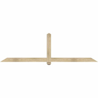96"W x 28"H x 04"D x 4"F, 07/12 Pitch, Eugene Rough Sawn Timber Gable Bracket, Douglas Fir