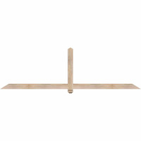 96"W x 28"H x 3 1/2"D x 3 1/2"F, 07/12 Pitch, Eugene Smooth Timber Gable Bracket, Douglas Fir