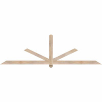 96"W x 28"H x 3 1/2"D x 3 1/2"F, 07/12 Pitch, Kennewick Smooth Timber Gable Bracket, Douglas Fir