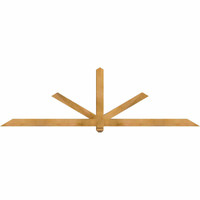 96"W x 28"H x 3 1/2"D x 3 1/2"F, 07/12 Pitch, Kennewick Smooth Timber Gable Bracket, Western Red Cedar