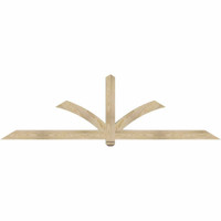 96"W x 28"H x 04"D x 4"F, 07/12 Pitch, Redmond Rough Sawn Timber Gable Bracket, Douglas Fir