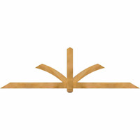 96"W x 28"H x 04"D x 4"F, 07/12 Pitch, Redmond Rough Sawn Timber Gable Bracket, Western Red Cedar