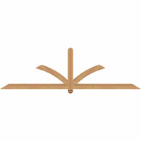 96"W x 28"H x 3 1/2"D x 3 1/2"F, 07/12 Pitch, Redmond Smooth Timber Gable Bracket, Western Red Cedar