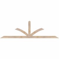 96"W x 28"H x 3 1/2"D x 3 1/2"F, 07/12 Pitch, Richland Smooth Timber Gable Bracket, Douglas Fir
