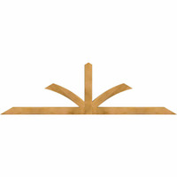 96"W x 28"H x 04"D x 4"F, 07/12 Pitch, Richland Rough Sawn Timber Gable Bracket, Western Red Cedar
