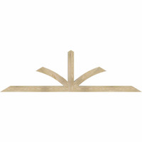 96"W x 28"H x 04"D x 4"F, 07/12 Pitch, Richland Rough Sawn Timber Gable Bracket, Douglas Fir