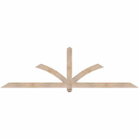 96"W x 28"H x 3 1/2"D x 3 1/2"F, 07/12 Pitch, Redmond Smooth Timber Gable Bracket, Douglas Fir