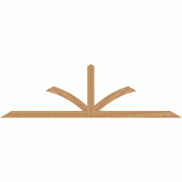96"W x 28"H x 3 1/2"D x 3 1/2"F, 07/12 Pitch, Richland Smooth Timber Gable Bracket, Western Red Cedar