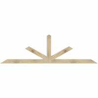 96"W x 28"H x 04"D x 4"F, 07/12 Pitch, Saratoga Rough Sawn Timber Gable Bracket, Douglas Fir