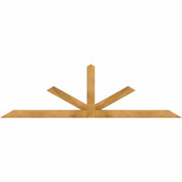 96"W x 28"H x 04"D x 4"F, 07/12 Pitch, Saratoga Rough Sawn Timber Gable Bracket, Western Red Cedar
