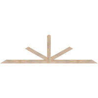 96"W x 28"H x 3 1/2"D x 3 1/2"F, 07/12 Pitch, Saratoga Smooth Timber Gable Bracket, Douglas Fir