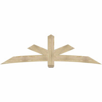 96"W x 28"H x 04"D x 6"F, 07/12 Pitch, Alberta Rough Sawn Timber Gable Bracket, Douglas Fir