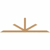 96"W x 28"H x 3 1/2"D x 3 1/2"F, 07/12 Pitch, Saratoga Smooth Timber Gable Bracket, Western Red Cedar